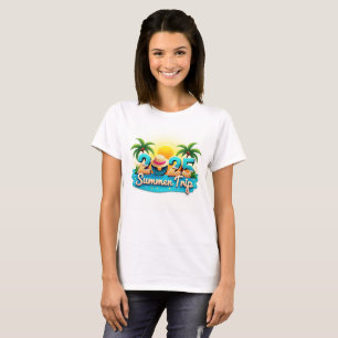 T-shirt Tee-shirt thème plage colorée pour voyage d'été 20