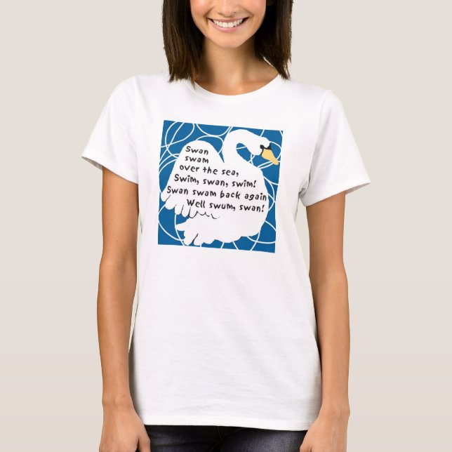 T-shirt Tee - shirt Twister Tongue Swan (Devant)