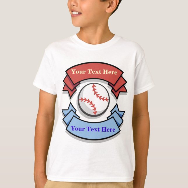 T-shirt Tee - shirts de baseball personnalisables (Devant)