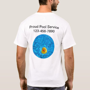 T-shirt Tee - shirts de travail du logo du service de pool
