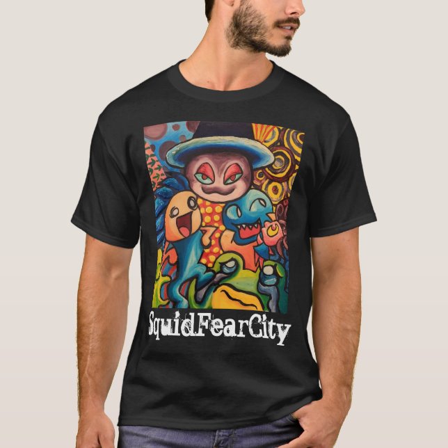 T-shirt Tee - shirts graphiques de la ville de la peur des (Devant)