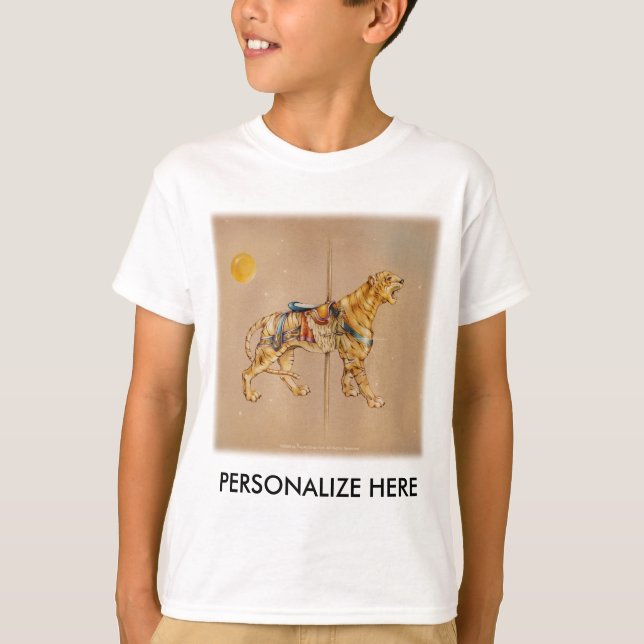 T-shirt Tee - shirts légers pour enfants - Carousel Tiger (Devant)