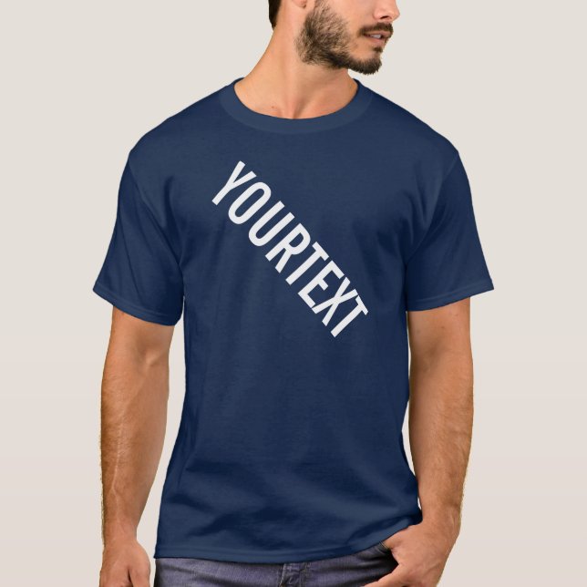 T-shirt Tee - shirts masculins Ajouter votre texte Modèle  (Devant)