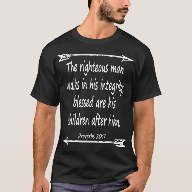 T-shirt Tee verset biblique pour la fête des pères  Écritu (Devant)