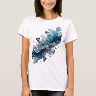 T-shirt Tee vibrant argent WATER FLOW Statement