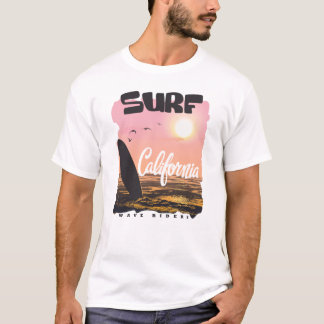 T-shirt Tee vintage Sunset Surf California