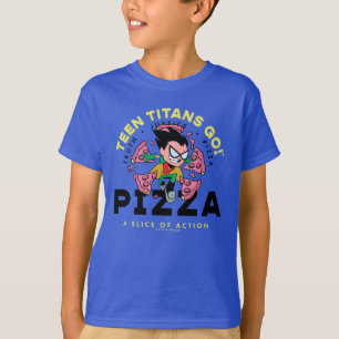 T-shirt Teen Titans Go ! Robin "Truth Justice Pizza"