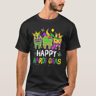 T-shirt Teeth Jester Mask Dental Hygiene Happy Mardi Gras 