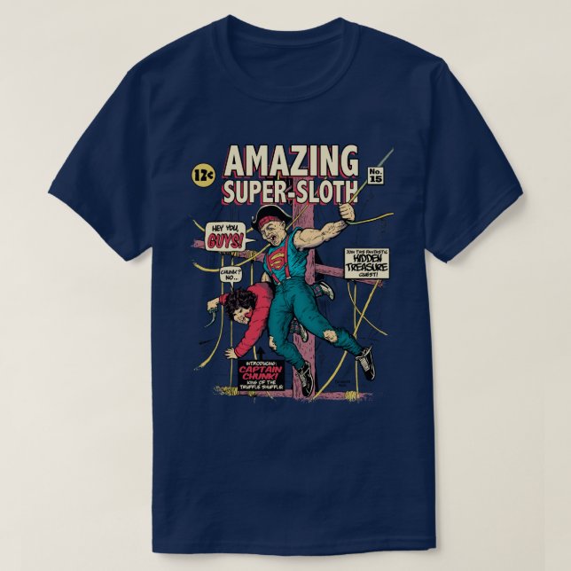 T-shirt Teinte couleur brillante Super Sloth (Design devant)