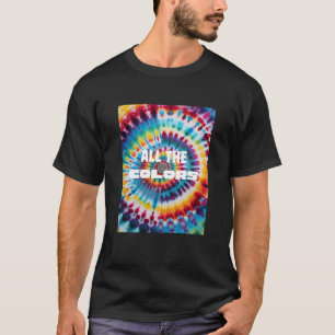 T-shirt Teintes arc-en-ciel rétro audacieuses Tie-Dye 
