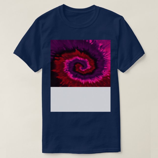T-shirt Teinture à tarte spirale (Design devant)
