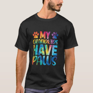 T-shirt Teinture de lacet Mes petits-enfants ont des patte
