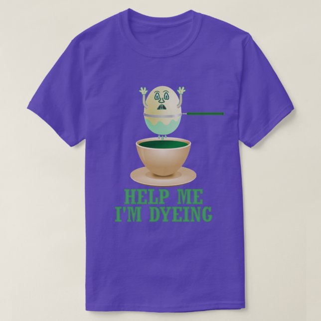 T-shirt Teinture drôle d'oeuf de pâques (Design devant)
