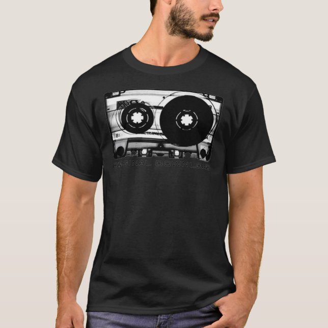 T-shirt Téléchargement original Retro Cassete Tape Musique (Devant)