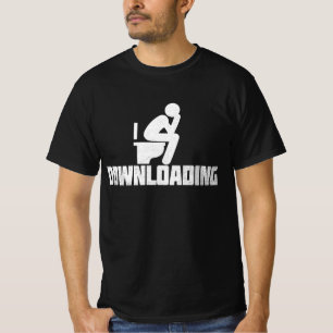 T-shirt Téléchargement - Toilettes sarcastiques drôles en 