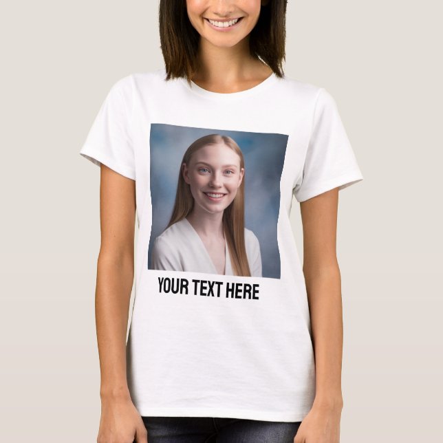T-shirt télécharger photo personnalisée Photo et texte per (Devant)