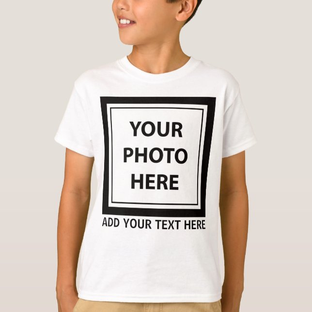 T-shirt Télécharger une photo et ajouter du texte - Person (Devant)
