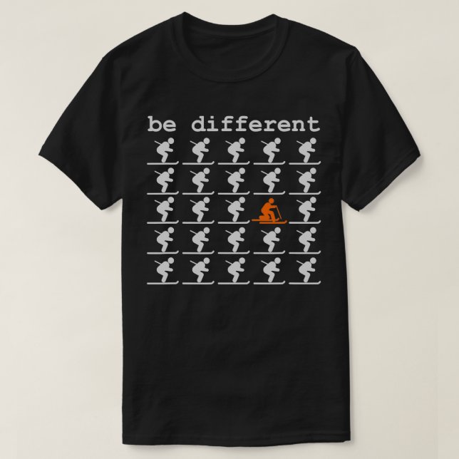 T-shirt Télémark Ski Be Different Libre Heel (Design devant)