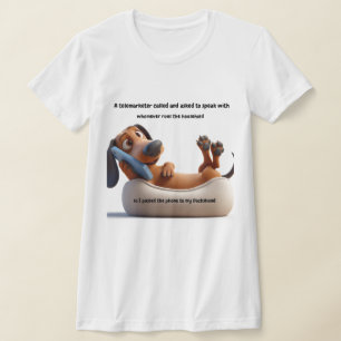 T-Shirt Telemarketer Dachshund drôle