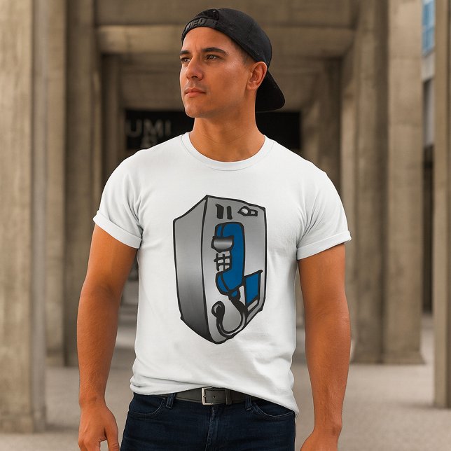 T-shirt Téléphone Payphone bleu (Créateur téléchargé)