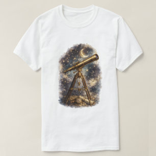 T-shirt Téléphone Vintage Ciel Nocturne Étoilé Astronomie 