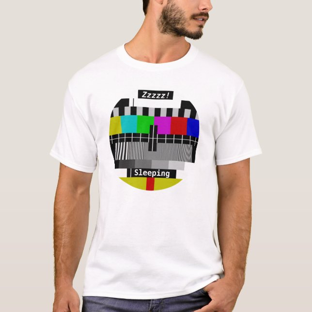 T-shirt Télévision - la TV se tiennent prêt la carte (Devant)