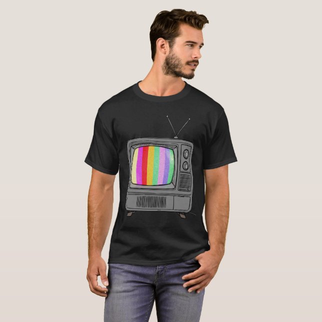 T-shirt télévision rétro (Devant entier)