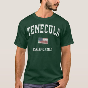 T-shirt Temecula Californie Ca Drapeau américain Fille de