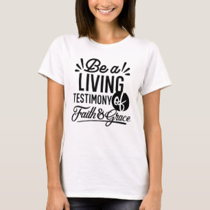 T-shirt Témoignage Vivant Citation Biblique Motivation Chr
