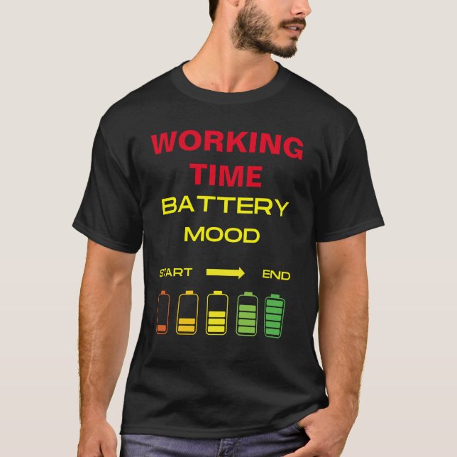 T-shirt Température de la batterie temps de travail T-shir (Devant)