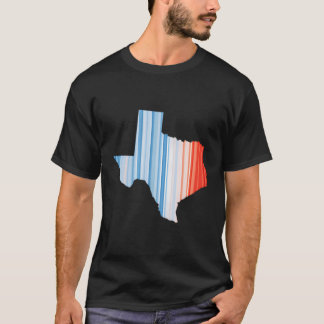 T-shirt Température mondiale rouge bleu - Texas Changement