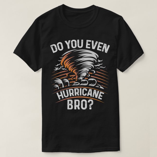 T-shirt Tempête chasse éclair tonnerre Météo ouragan (Design devant)
