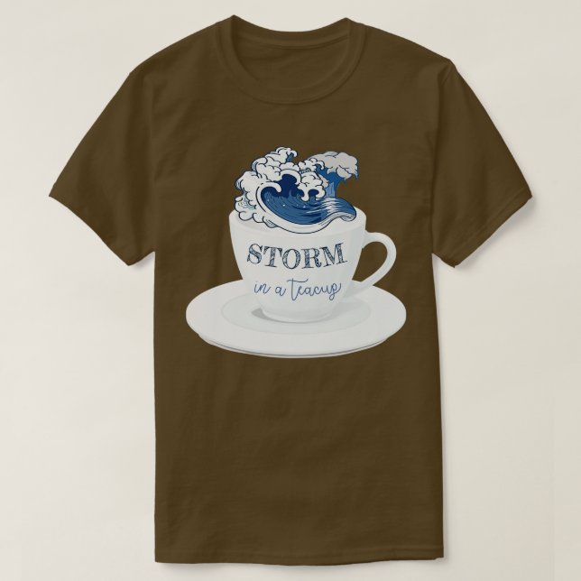 T-shirt Tempête dans une tasse à thé (Design devant)