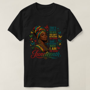 T-shirt Tempête de la Fête de Juneteenth Reine Papillon Ar