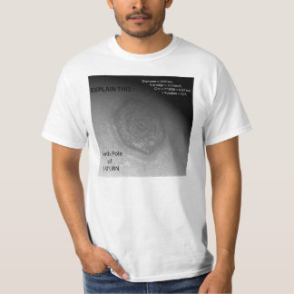 T-shirt "Tempête" hexagonale, le Pôle Nord de Saturn -