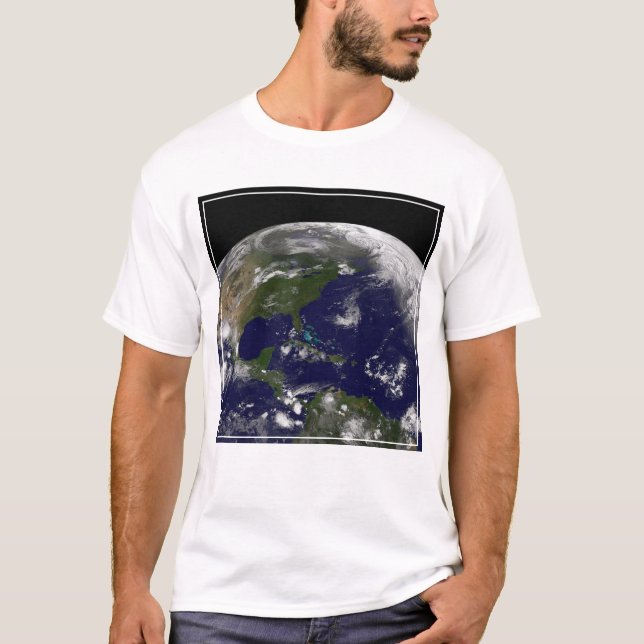 T-shirt Tempêtes Tropicales Sur La Planète Terre. (Devant)