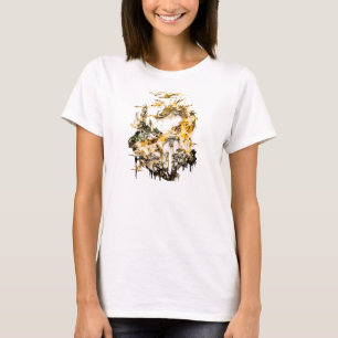 T-shirt Temple de dragon de mythologie asiatique majestueu