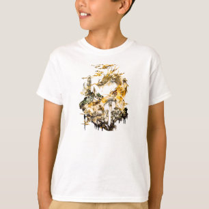 T-shirt Temple de dragon de mythologie asiatique majestueu