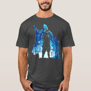 T-shirt Temple de loup Samurai japonais guerrier katanas