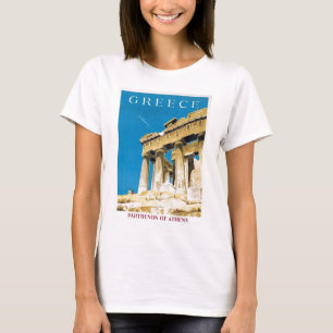 T-shirt Temple de parthenon d'Athènes Grèce de Vintage