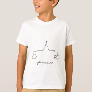 T-shirt temple de phoenix arizona croquis simple moderne