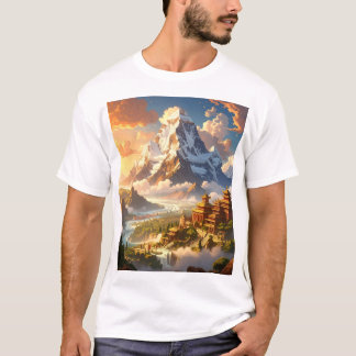 T-shirt Temple des pics tranquilles