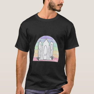 T-shirt Temple LDS Salt Lake City coucher de soleil arc-en