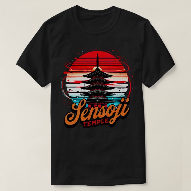 T-shirt Temple Sensoji Tokyo Design 1 (Design devant)