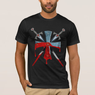 T-shirt Templer croix + Épées/Knights croix