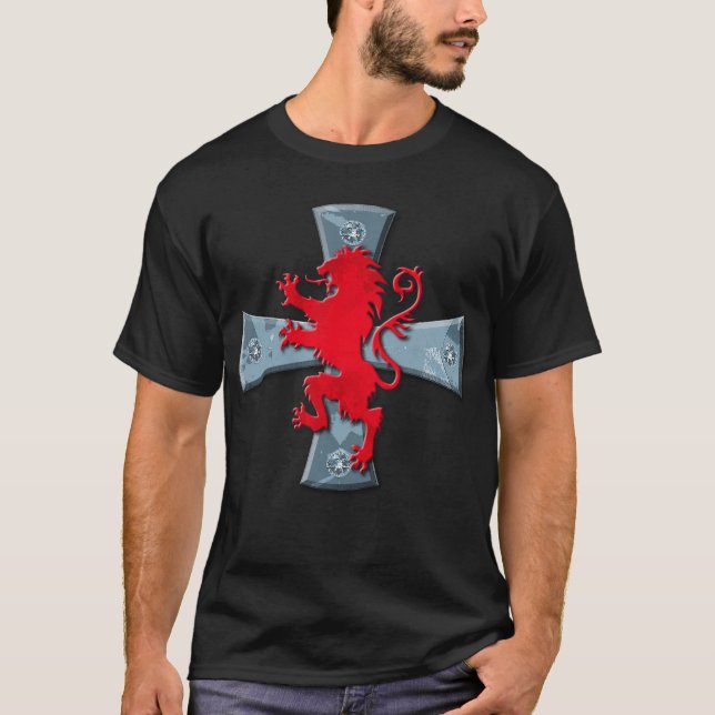 T-shirt Templer-Kreuz lion (Devant)