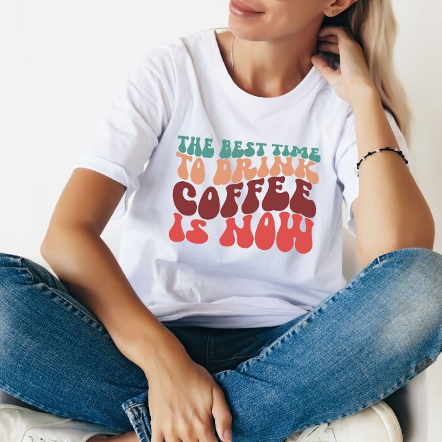 T-shirt Temps De Boire Café Drôle Citation Femme Cadeau (Créateur téléchargé)
