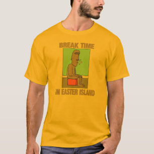 T-shirt Temps de coupure sur l'île de Pâques