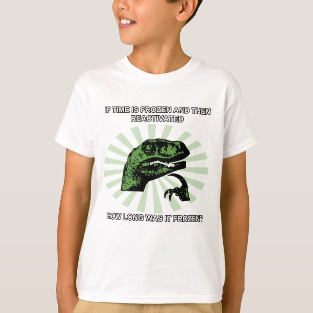 T-shirt Temps de Philosoraptor (Devant)