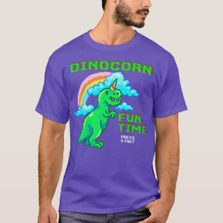 T-shirt Temps de plaisir Dinocorne 8Bit